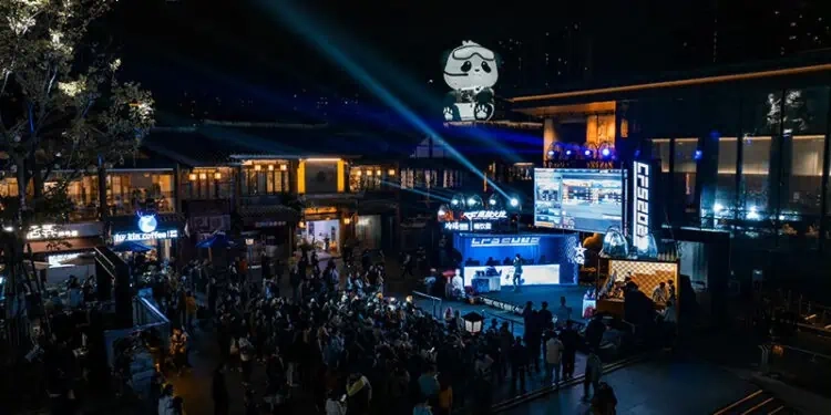 Photo of outdoor activations infront of the venue for the Tencent and Smilegate’s CrossFire Stars 2023 Chengdu.
