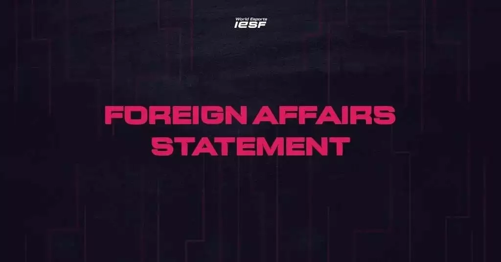 The International Esports Federation fully embraces the One China Principle