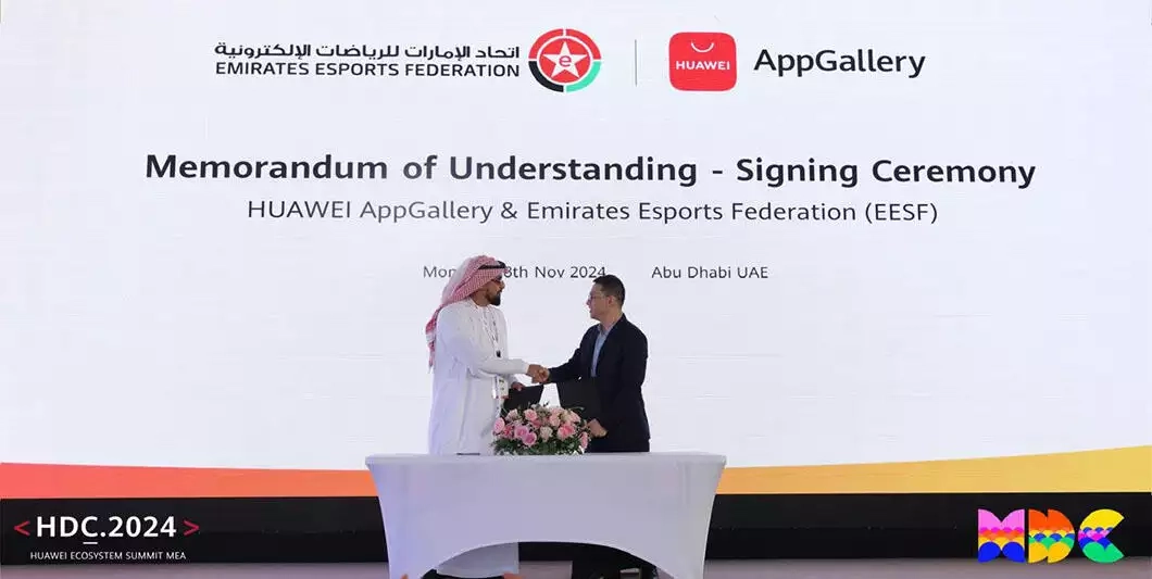 Huawei AppGallery and Emirates Esports Federation MoU Signing