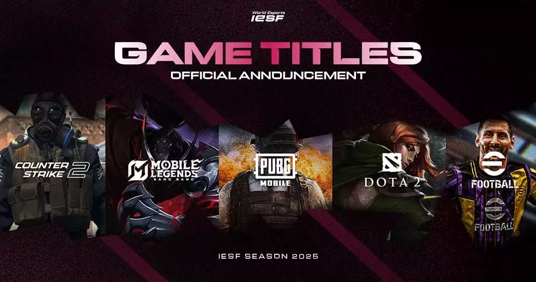 IESF announces official game titles for 2025 season