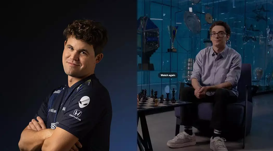 Team Liquid signs professional chess players Magnus Carlsen (l) and Fabiano Carauna (r).
