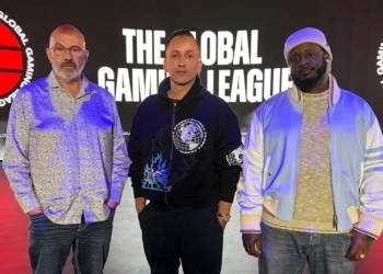 Global Gaming League raises $10 million. Pictured: Jeff Hoffman, Clinton Sparks, T-Pain.