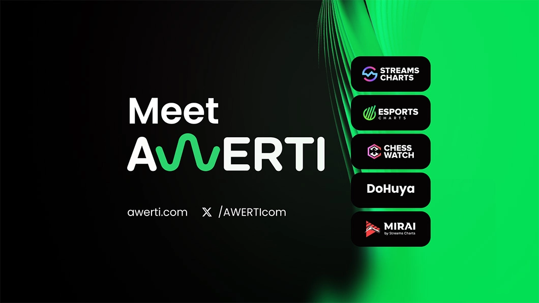 Esports Charts parent company rebrands to AWERTI to reflect the expansion of its business operations.