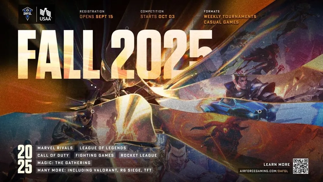 The Department of the Air Force Gaming League (DAFGL) is back for its highly anticipated Fall 2025 season, and this year’s competition promises to be the biggest and most inclusive yet.