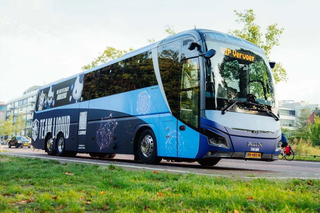 Team Liquid deploying Big Blue on the streets of Hamburg for The International.