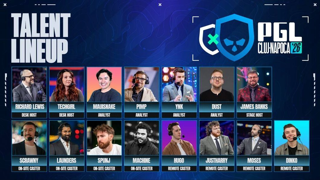 PGL Cluj-Napoca 2026 on-air talent line-up revealed.